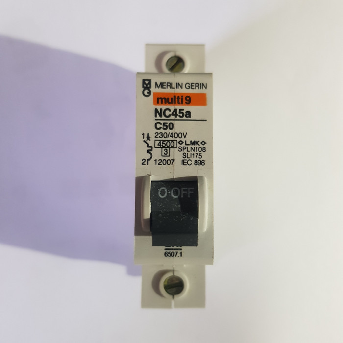 MCB Multi9 MERLIN GERIN NC45a C50 1P 50A /MCB Multi 9 MERLIN GERIN 50A