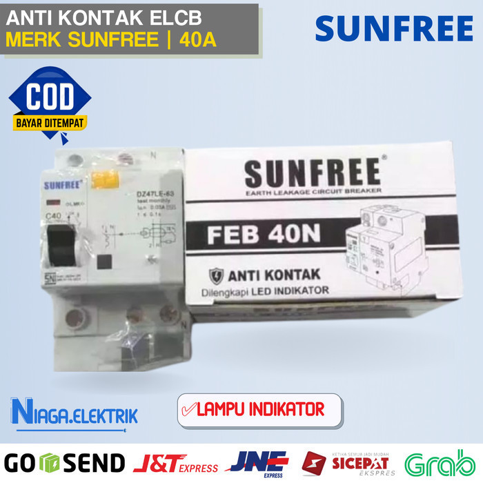 ELCB pengaman anti kontak pemutus memutuskan otomatis arus listrik mcb