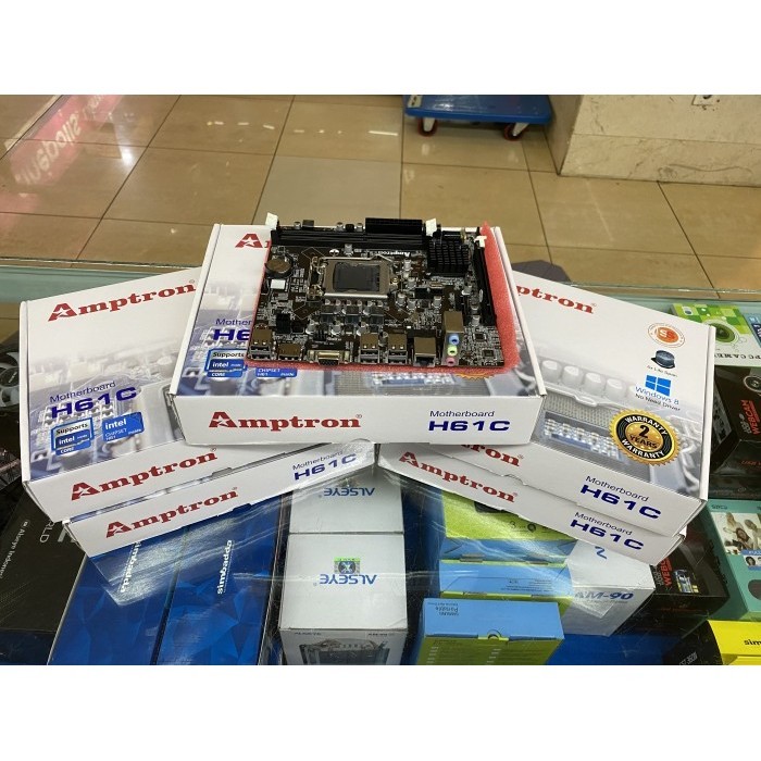 Promo Motherboard Amptron H61 C Lga 1155