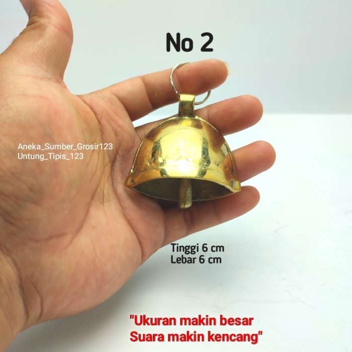 Promo kelontongan sapi kuningan model oval bel lonceng bahan kuningan