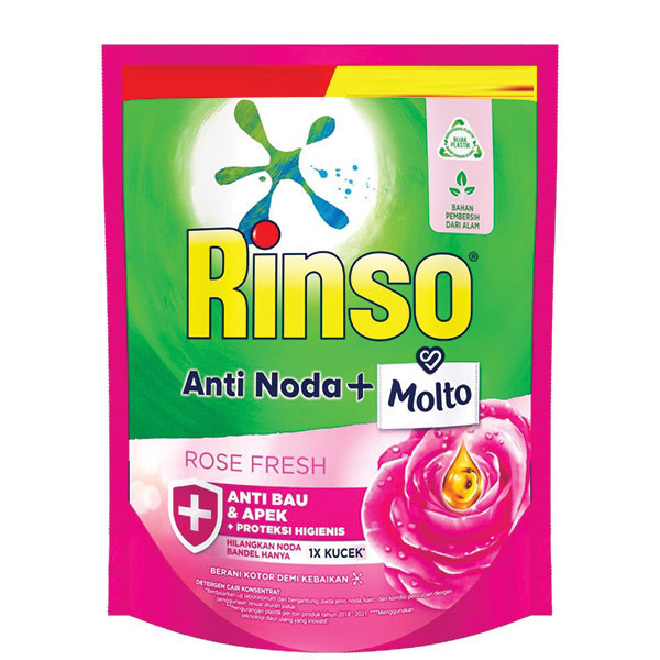Promo Harga Rinso Liquid Detergent + Molto Pink Rose Fresh 1500 ml - Shopee