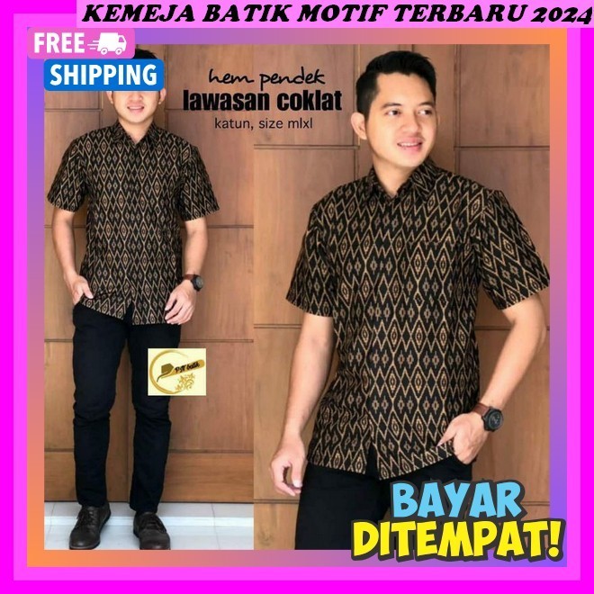 Baju Batik Pria Kekinian 2024 Lamaran Lengan Panjang Batuik Jogja Batik Pekalongan Murah Motif Keren
