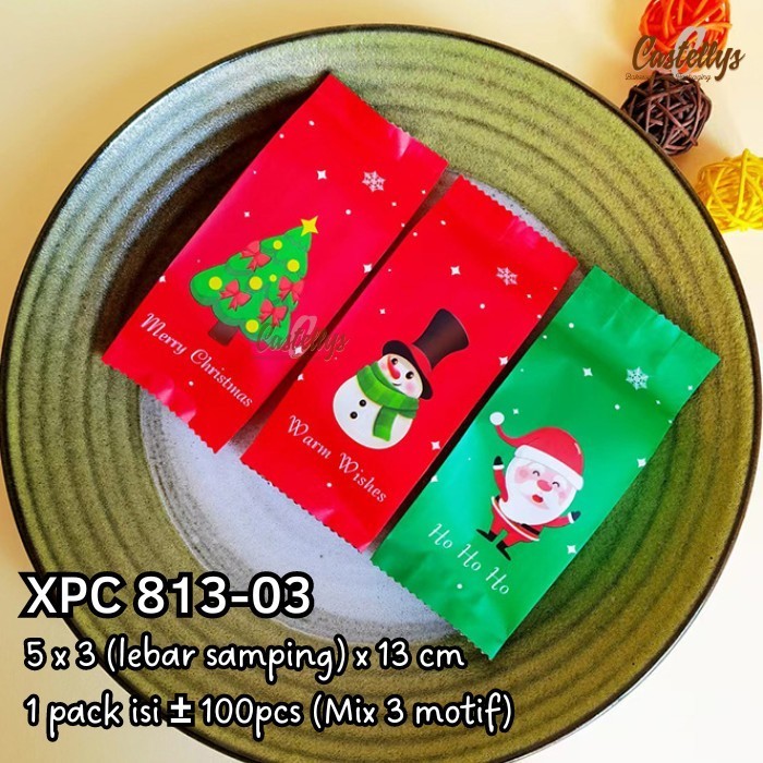

((((()paling dicari] Plastik Cookies Natal XPC 813-03 Kue Kering Nastar Nougat Christmas