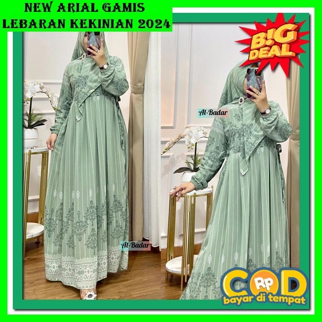 Abaya Remaja Aesthetic Baju Wanitaa Jumbo Lengan Panjang Rmja Mewah Gamismuslim Motif Bahan Adem Imp