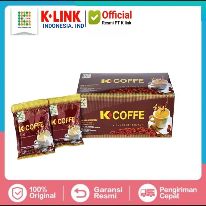 

K-Link Kopi Gingseng 4In 1, Kopi Murni Kopi Serbuk, Kopi Sehat Alami
