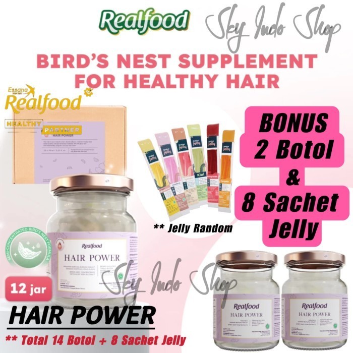 

Realfood Hair Power ( 3 Bonus 1 ) Minuman Sarang Burung Walet