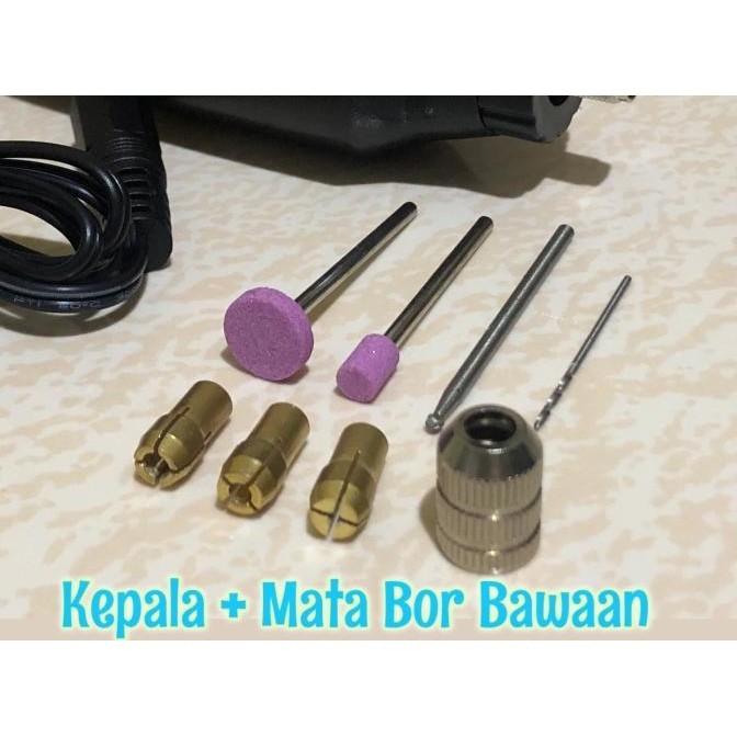 lge Bor Mini - Gerinda Mini + Mata Gerinda Bor Tanpa Adaptor Sesuai Foto