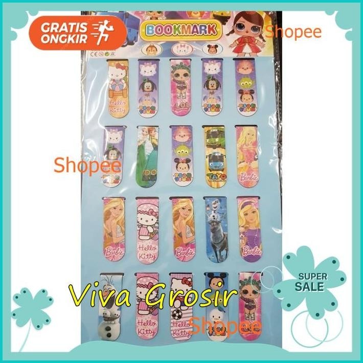 

(ISI 5 PCS) POST IT MAGNET - PEMBATAS BUKU MAGNET - BOOKMARK KUALITAS TERBAIK