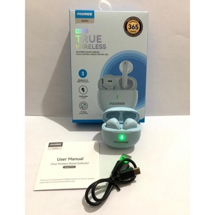 Foomee Ft116 True Wireless Headset Bluetooth Hd Stereo Earbuds Murah Berkualitas