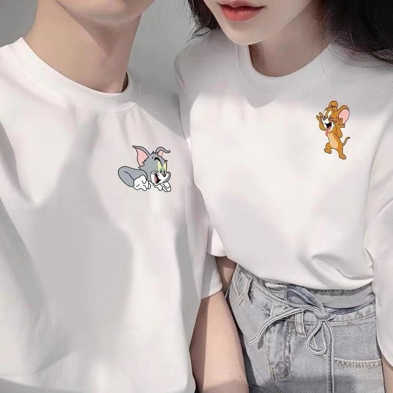 Kaos couple tom and jerry pilih size M L XL XXL