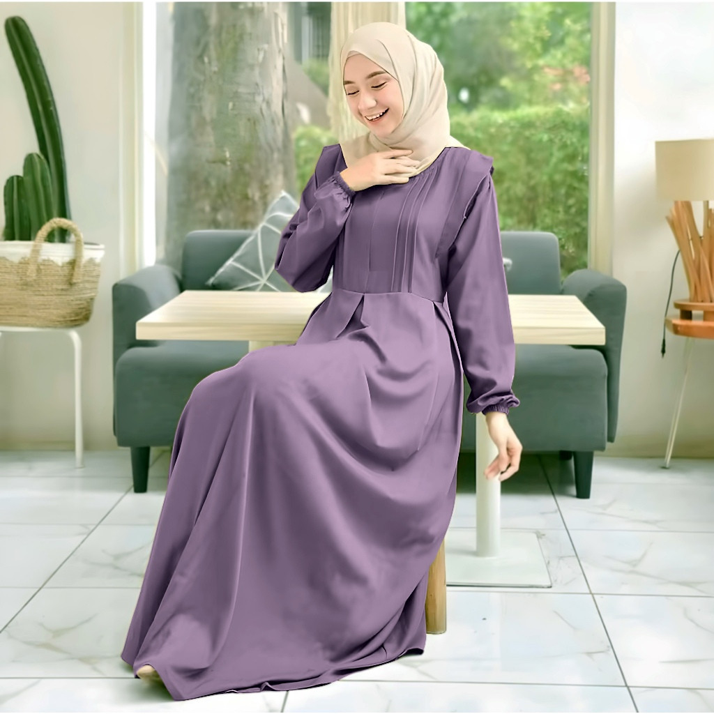 Promo Mega Sale 2.2 // Kinanti Maxi Dress Fashion Muslim Wanita Size S M L XL XXL Pakaian Muslim