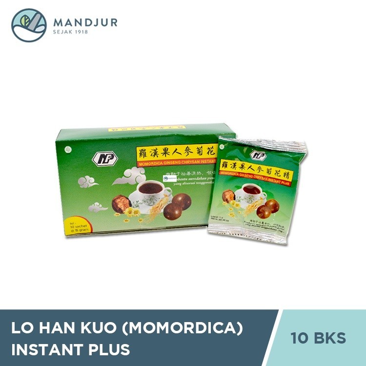 

Lo Han Kuo (Momordica) Ginseng Chrysan Instant Plus Isi 10 Sachet - Pereda Panas Dalam & Tenggorokan