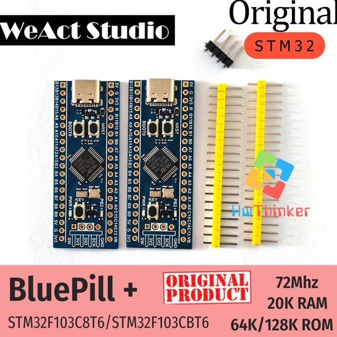 WeAct Studio BluePill+ STM32F103C8T6 /STM32F103C8T6 ARM STM32  Board