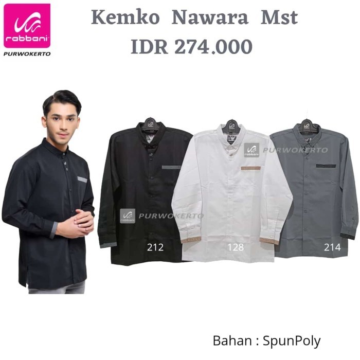 Rabbani Kemko Nawara Koko Baju Muslim Pria Lengan Panjang Xs-Xxl