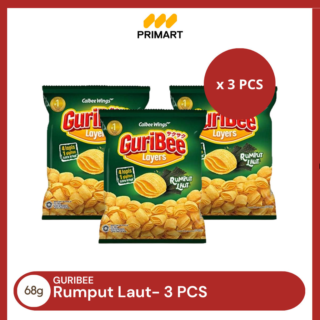 

Guribee Snack Rumput Laut 65 gr - 3 Pcs