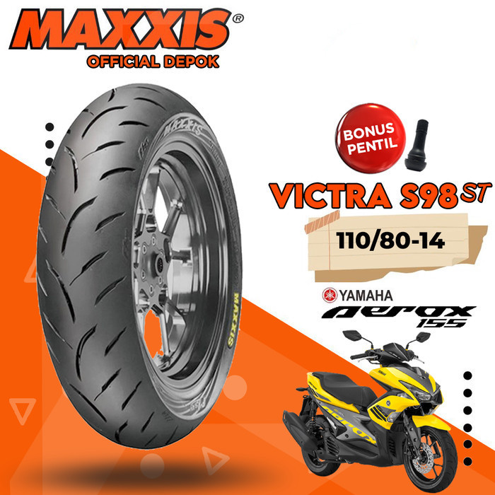 Ban Motor Aerox Maxxis Victra 110/80 Ring 14 Tubeless