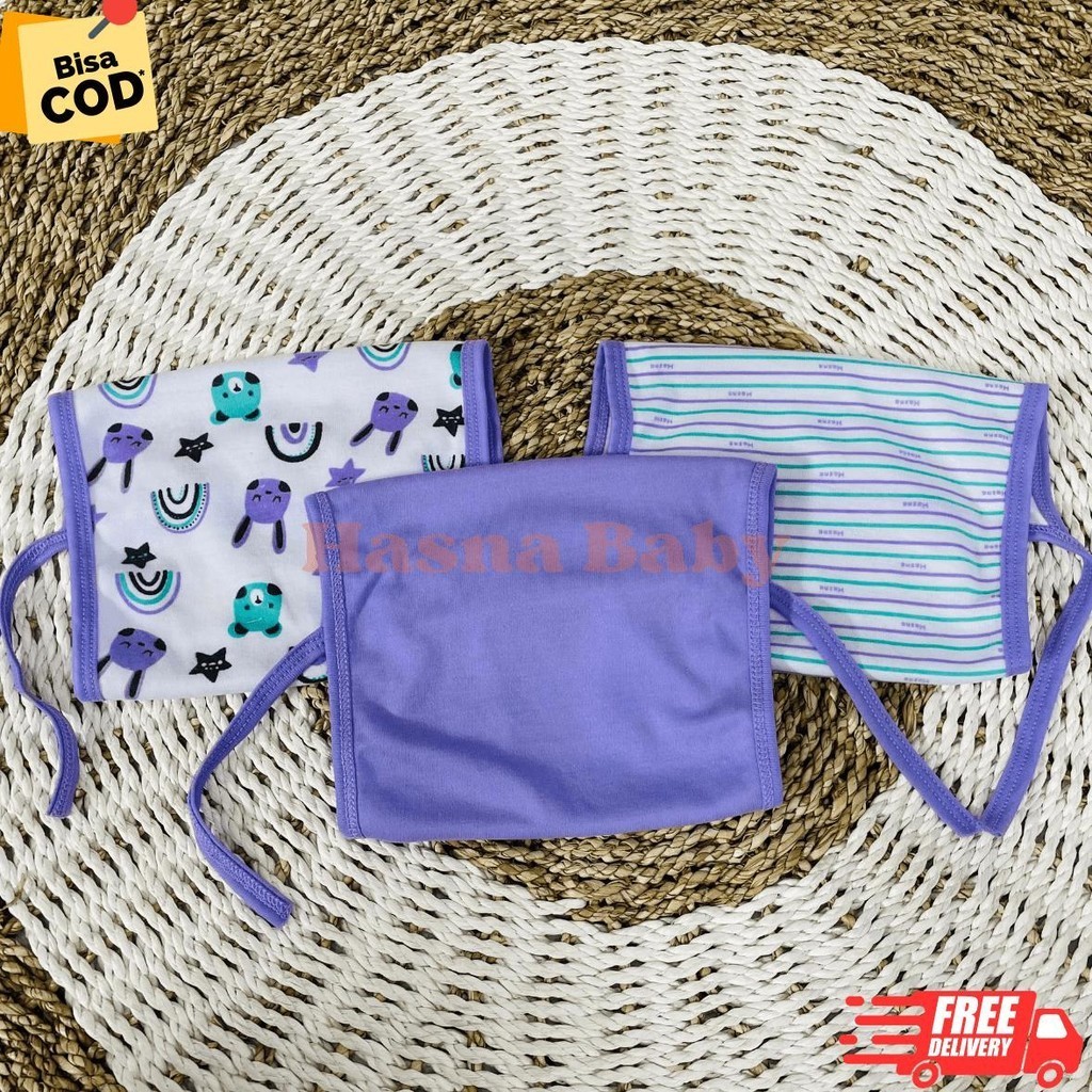 Paket Popok Tali Lusinan Popok Tali Bayi Baru Lahir, Baby Newborn Gift Set Seri Lilac -Juragan Lebak