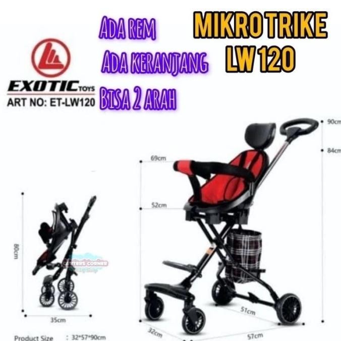 Exotic Magic Stroller Et Lw 008 Roda 5 Kursi Dorongan Anak