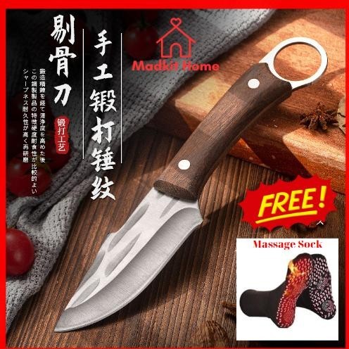 JAPANESE KNIFE 3 LAYER ORIGINAL pisau tajam baja mongolian kitchen knife 3 lapisan anti karat pisau