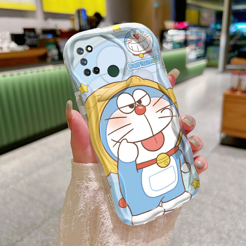 Casing Hp Realme 7i Realme C17 Realme 7 Pro Realme Narzo 20 Pro Case sarung HP pola Doraemon menyena