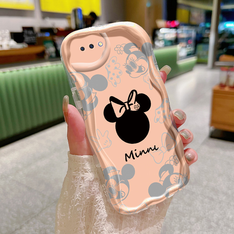 Casing Hp OPPO A5 A3s A12E Realme C1 Case sarung HP pola tikus hitam Kesing sederhana Casing pelindu