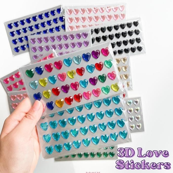 

Sticker Acrylic Love 3D / Aksesoris Deco Case HP