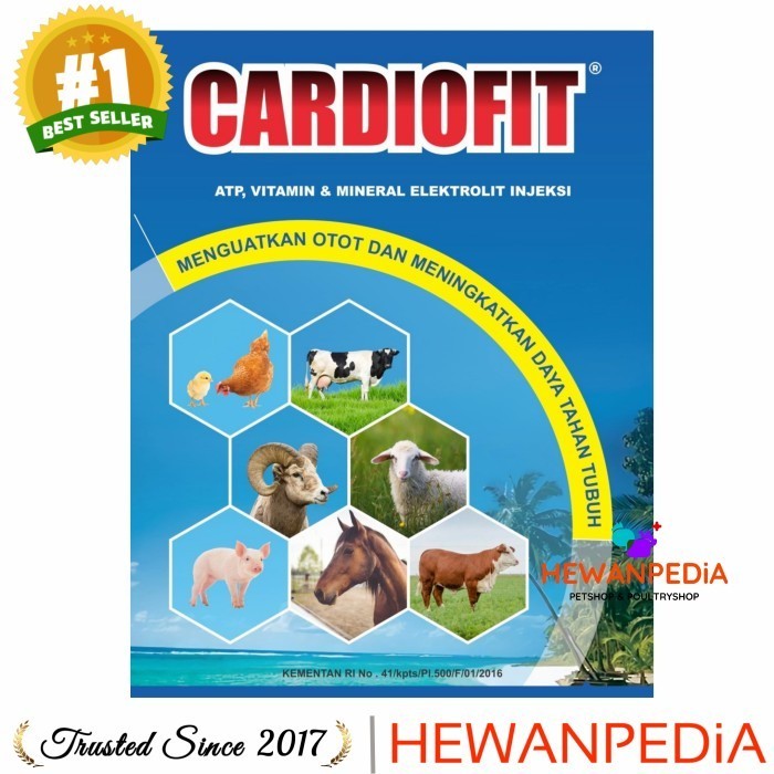 Cardiofit 100 Ml - Atp Vitamin Mineral Penguat Otot Hewan Sapi Ambruk