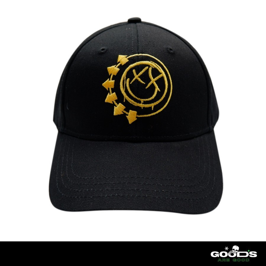 OFFICIAL BLINK 182 - YELLOW SIX ARROW SMILE BASEBALL CAP