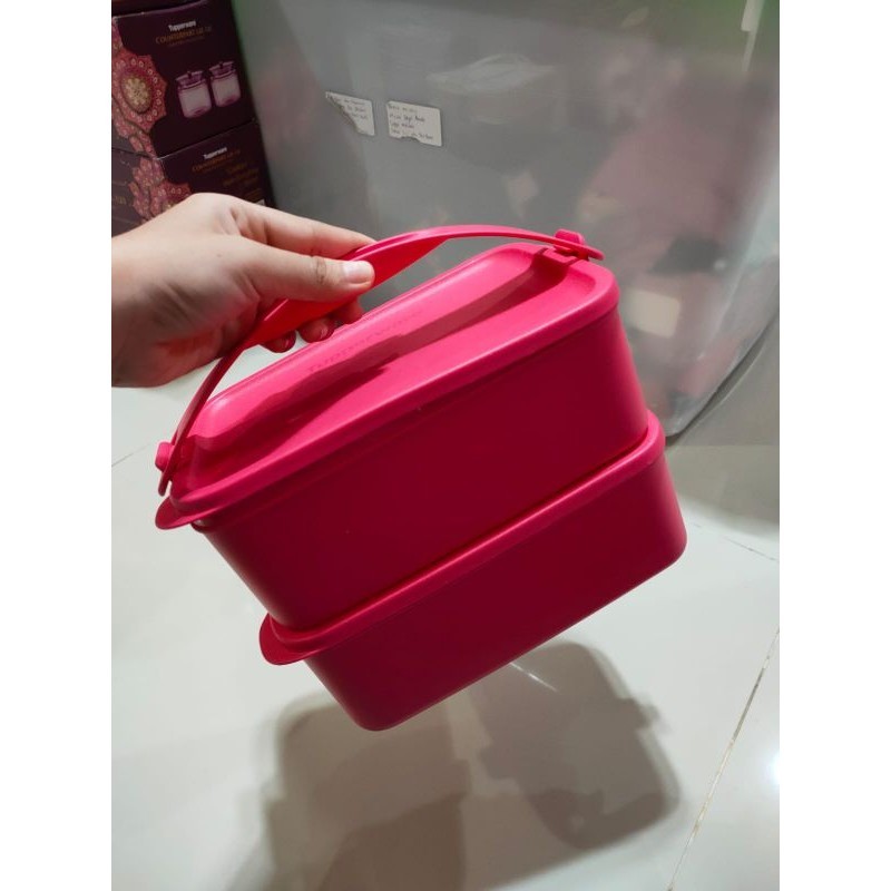 Tupperware Original Promo Rantang Set Merah Rantang Piknik