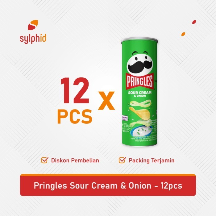 

1 Dus Pringles Sour Cream & Onion 102 gram / Snack 1 Karton (12 pcs)