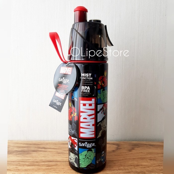 Smiggle - Marvel Stainless Steel Spritz Bottle Botol Minum Semprot 3
