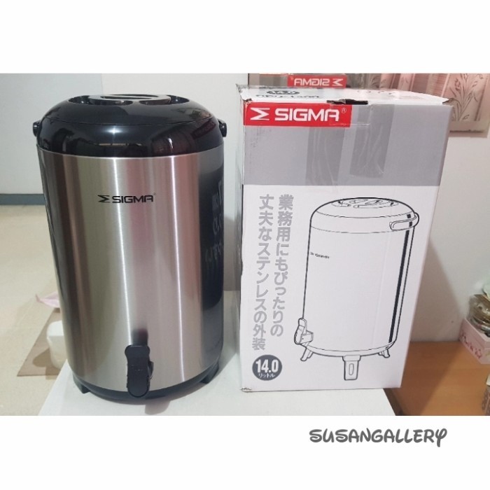Water Jug Sigma 14 Liter Stainless Steel / Dispenser Termos Besar