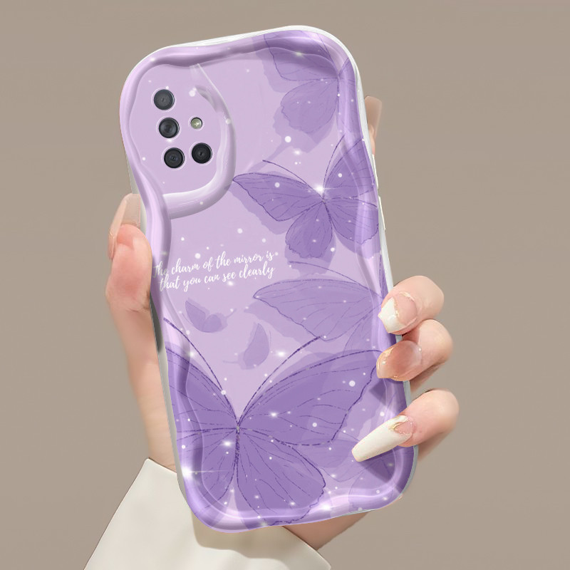 Casing Hp Samsung Galaxy A71 A72 4G A72 5G Case hp butterfly Casing pola silikon kerangka lunak Kesi