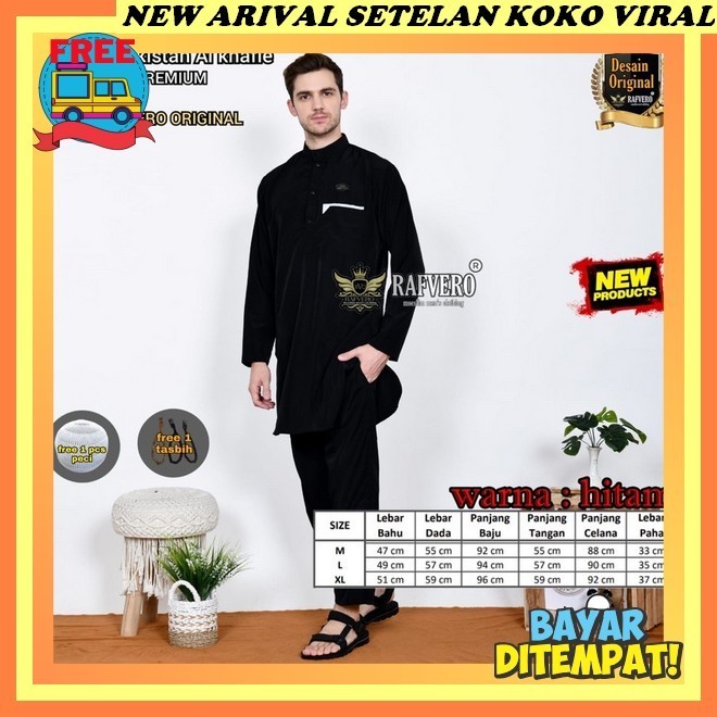 Bsju Muslim Setelan Celana Kekinian Set Kemeja Cowo Putih Polos Bahan Saudi Premium Polyester Baju K