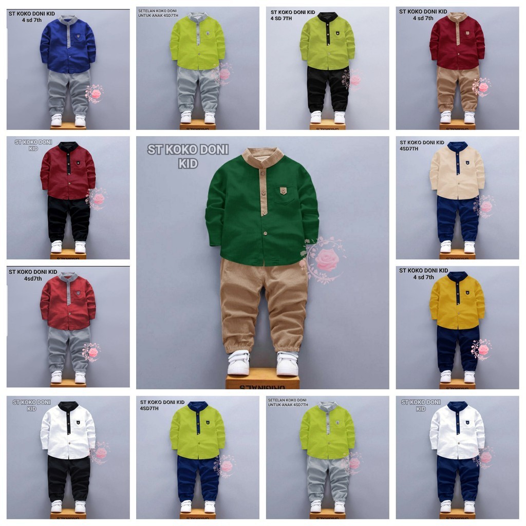 Baju Koko Anak Kokoh Lengan Panjang Pendek Sultan Mewah Pakaian Muslim Lebaran Terbaru 2024 Kurta Re