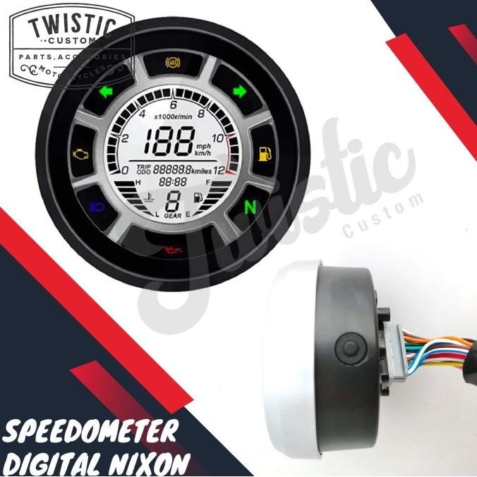 Speedometer Digital Nixon Motor Custom Universal Scrambler Tracker