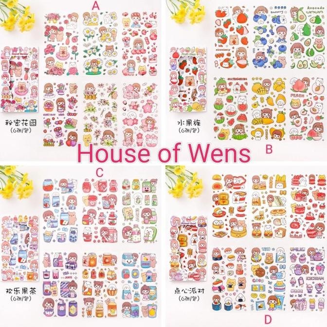 

STICKER DIARY SET FANCY CUTE SET ISI 6
