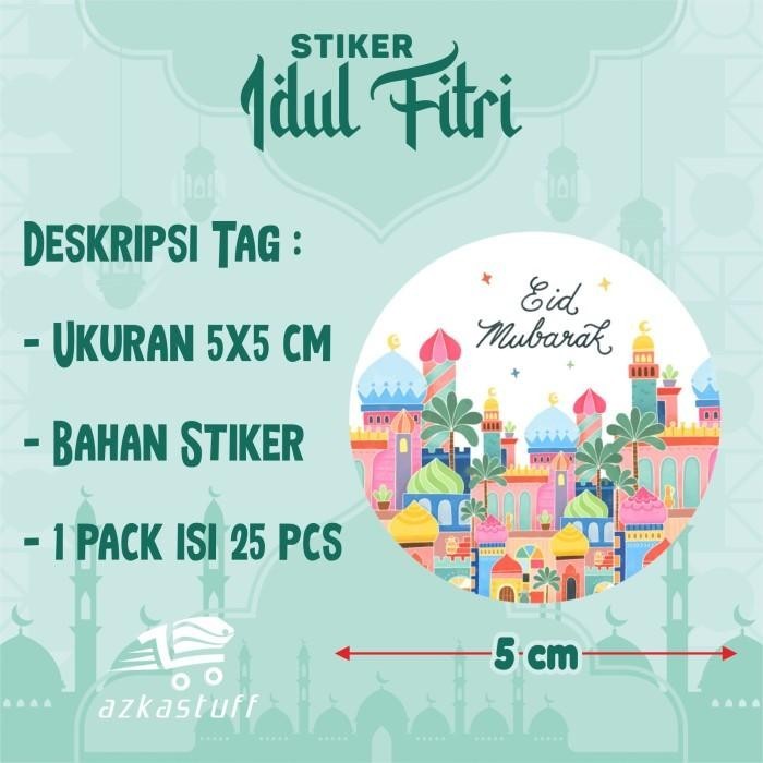 

Stiker Idul Fitri Stiker Hampers - Stiker Bulat Idul Fitri Ketupat 021