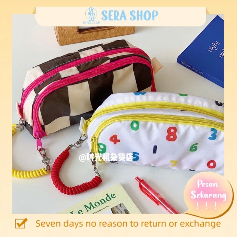 

❧✢Sera Jepang Niche Non-Tabrakan Pensil Case Kapasitas Besar Bernilai Tinggi Versi Korea Siswa Multi Fungsi Alat Tulis Tas Tempat Pensil