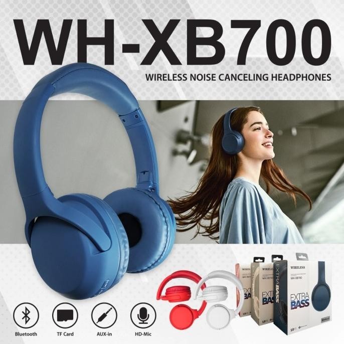 Headphone headset wireless bluetooth SONY WH XB700 Extra Bass