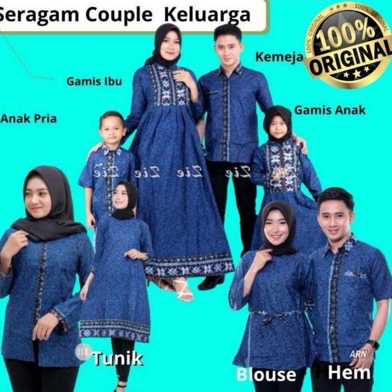 Ready Batik Keluarga  Katun Pria Dan Wanita Ayah Ibu Anak Cewek Anak Cowok Katun Batik Cople Family 