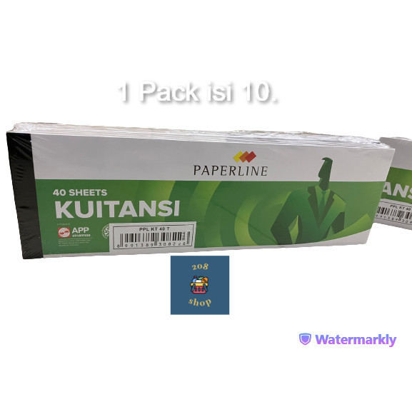 

Kwitansi / Kuitansi Tanggung PAPERLINE / PPL / Kuitansi Sedang KT 40 T