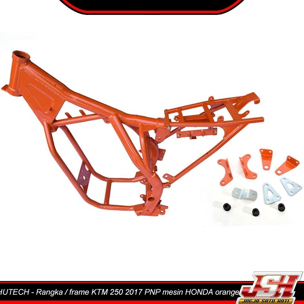 Rangka Frame Body Motor Trail Ktm 250 2017 Hutech Pnp Mesin Honda Hitam Orange