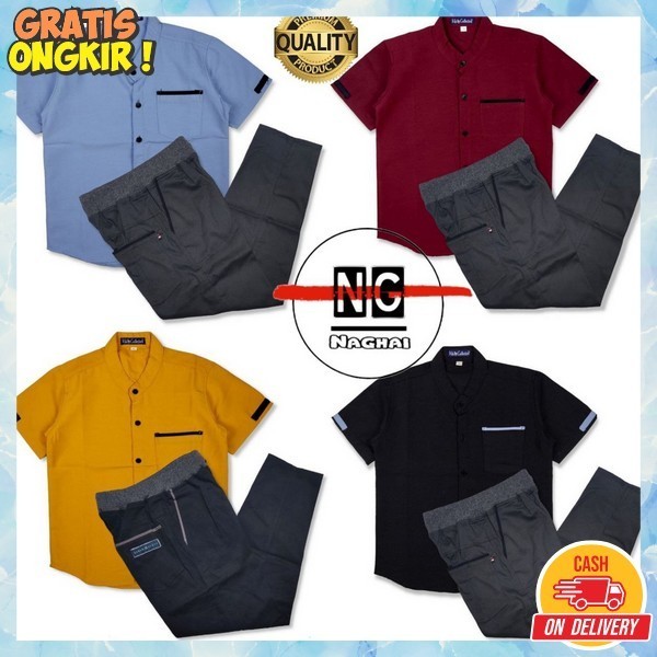 Pakean Baju Muslim Anak Set Koko Ansk Laki Laki Khko Amak Import Premium One Set Kokoh Kids Kekinian