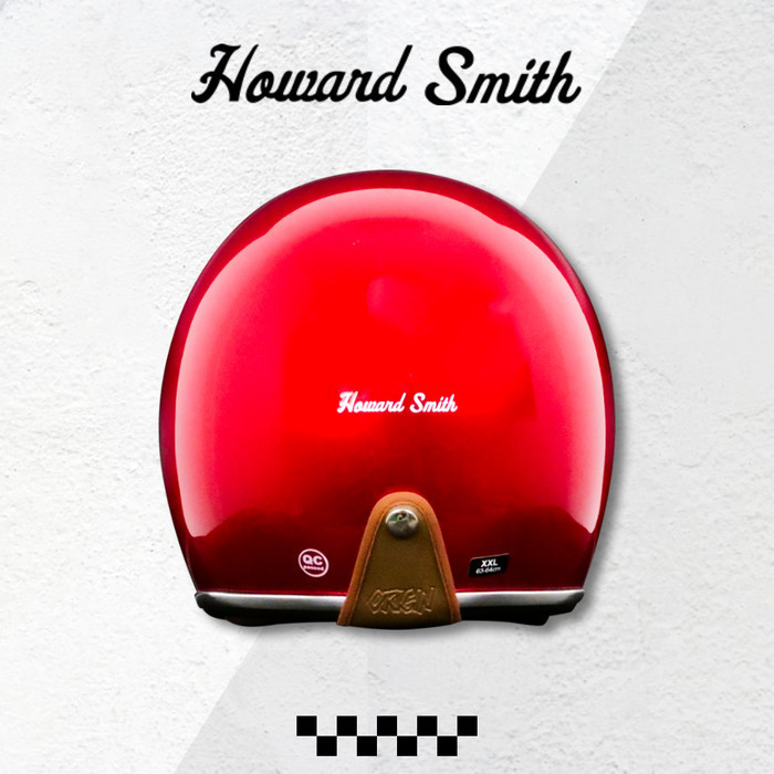 Howard Smith Racer Retro Helm Full Face - Majestic Red