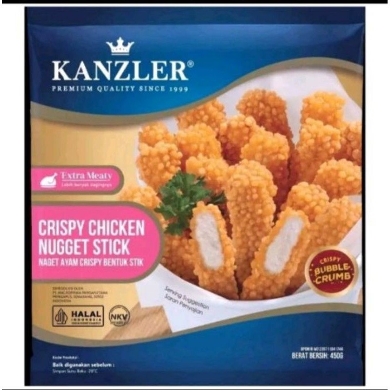 

KANZLER CRISPY CHICKEN NUGGET STICK 450GR