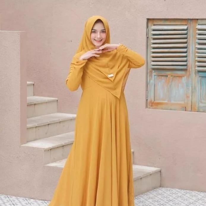 Salsabila_Cloting- Cod M L Xl Xxl Baju Gamis Ukiran Jumbo Terbaru 2024 Big Size Ld125 Maira Syari Mo