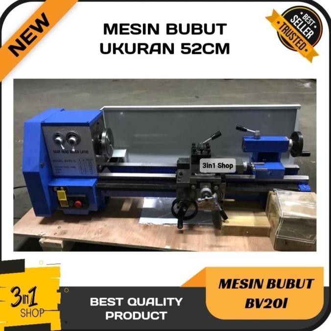 Mesin Bubut Besi BV20L / Bench Lathe BV20I / Bubut Mini 52 Cm