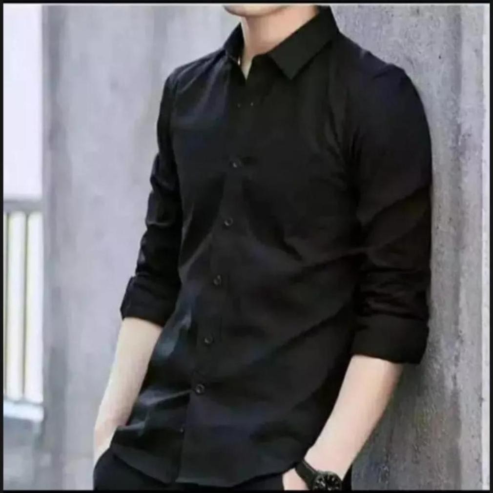 Promo (Cod) Kemeja Pria Lengan Panjang  Warna Coksu Kemeja Polos Pria Oxford Oxport Kemeja Baju Laki