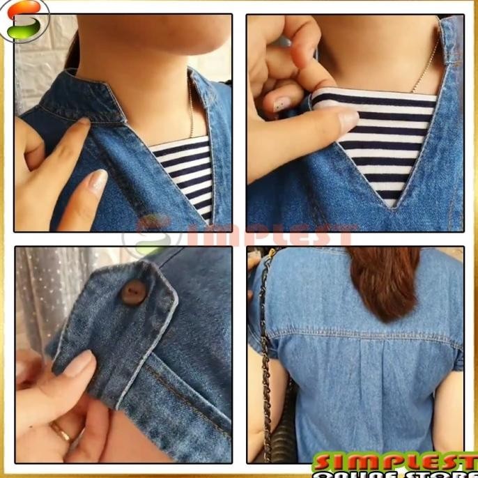 Baju Atasan Wanita Jeans Blus Jeans Blouse Jeans Denim Wanita - Bl9979
